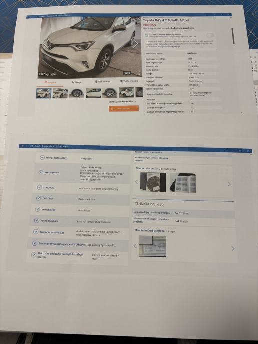 Toyota RAV4 2,0 D-4D Originalno stanje!, fotografija 20
