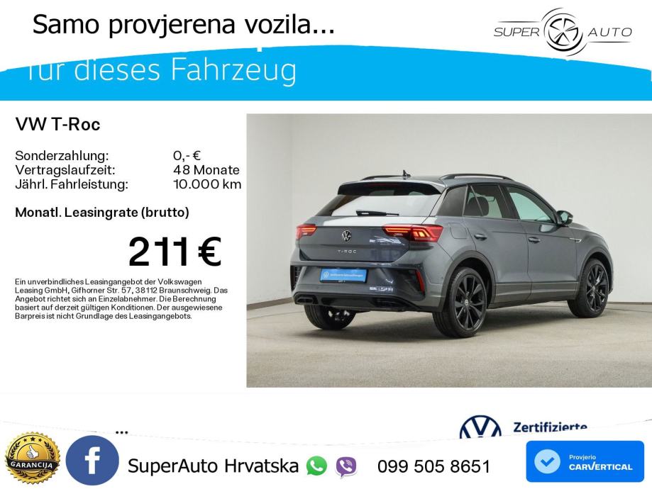 Volkswagen T-Roc 1.5 TSI (150 KS) DSG LED+GR SJED+ACC, fotografija 2
