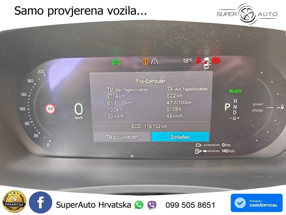 Volvo V90 Recharge T6 AWD Geartronic LED+GR SJED+ACC, fotografija 18