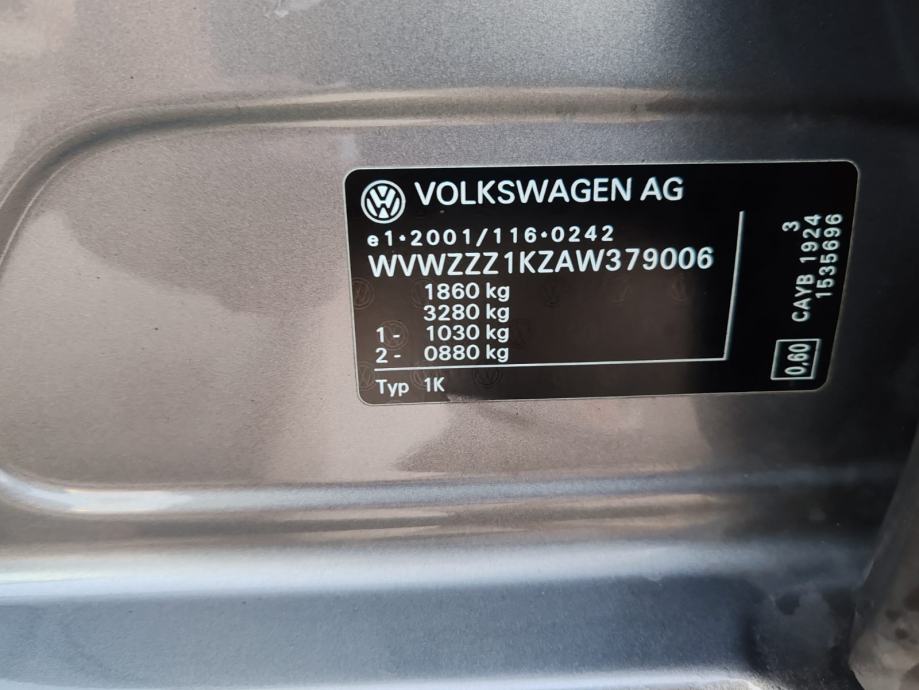 VW Golf 6 1,6 TDI,2010 G, 177000 KM, KARTICE DO 36 RATA, fotografija 18