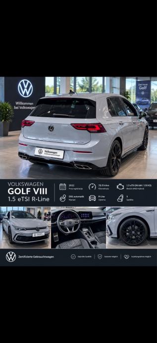VW Golf 8 1,5 eTSI automatik r line, fotografija 2