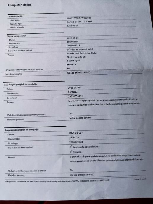 VW Golf 8 1,5 TSI STYLE 150, fotografija 18