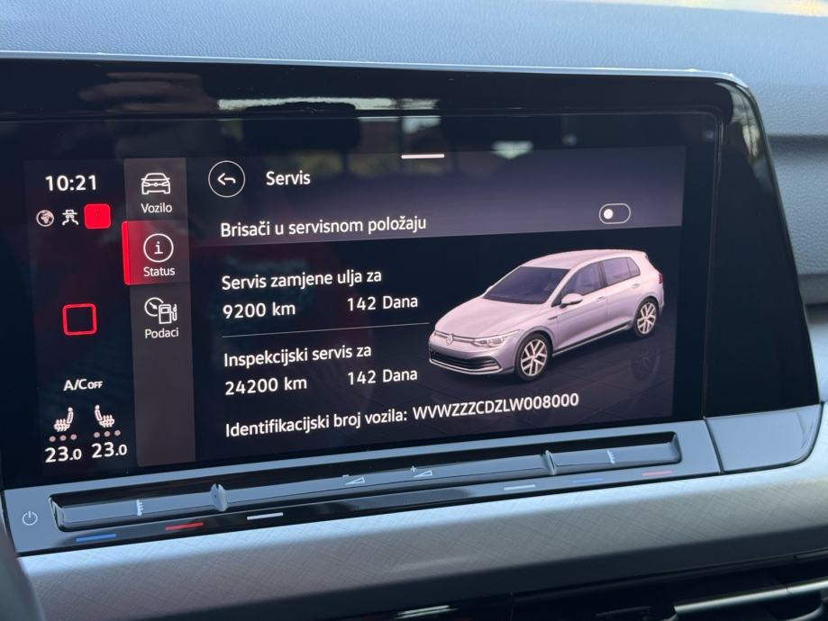 VW Golf 8 1,5 TSI / WEBASTO / AMBIENT / ACC / NAVI / LED / JAMSTVO, fotografija 11