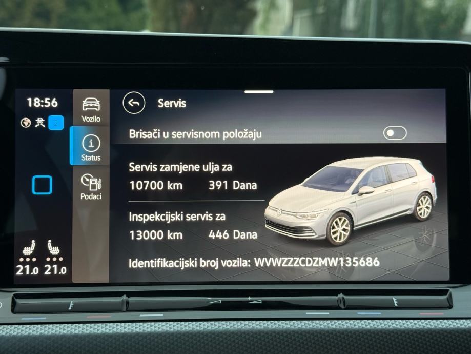 VW Golf 8 2,0 TDI ACTIVE, NAVI, KEYLESS, ACC, SERVISNA, fotografija 17