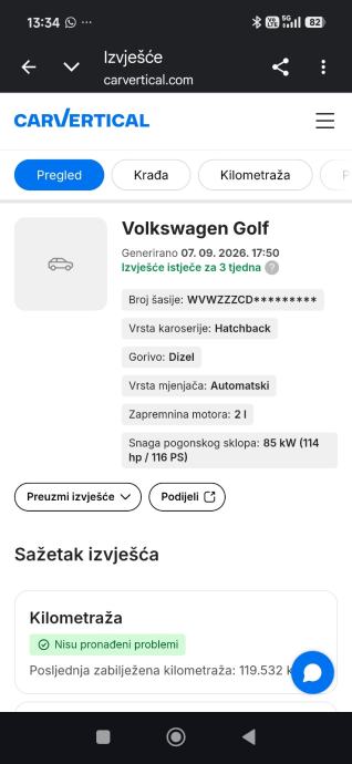 VW Golf 8 2,0 TDI automatik*2023 god., fotografija 20