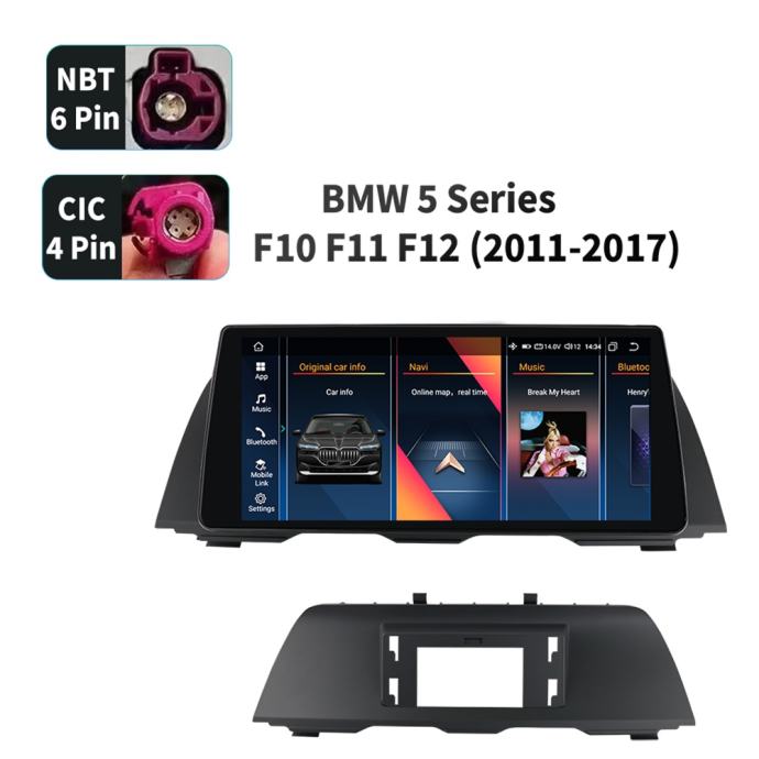 Autoradio Android BMW serije 5, F10 (11-17) CIC, NBT