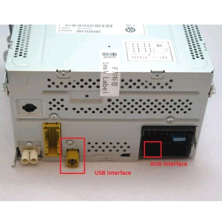 VW Ingresso Aux Adattatore 3.5mm Jack USB RCD300 RCD310 RCD500 RCD510 12 Perno - Foto 2
