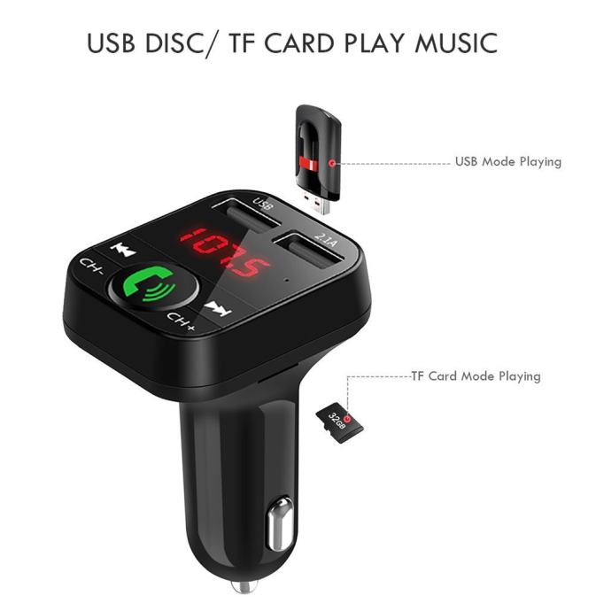 FM transmiter za auto, USB, bluetooth, MP3 player, SD card NOVO!