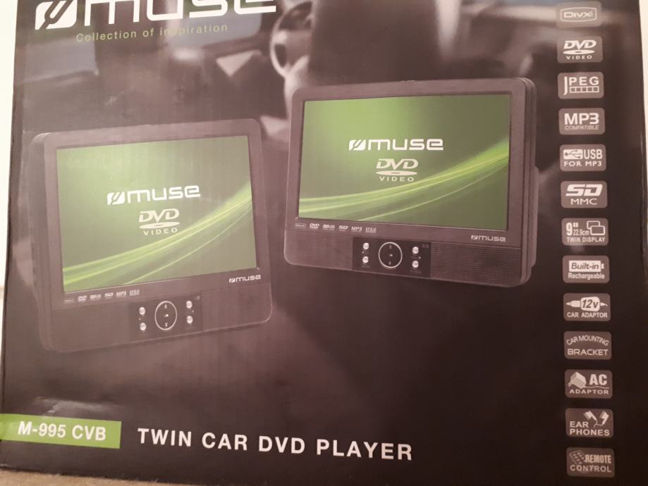 *MUSE TWIN CAR DVD PLAYER* M995 CVB