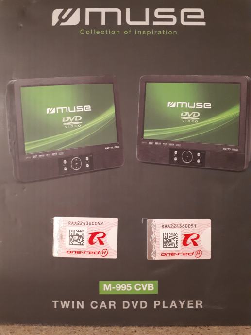 *MUSE TWIN CAR DVD PLAYER* M995 CVB