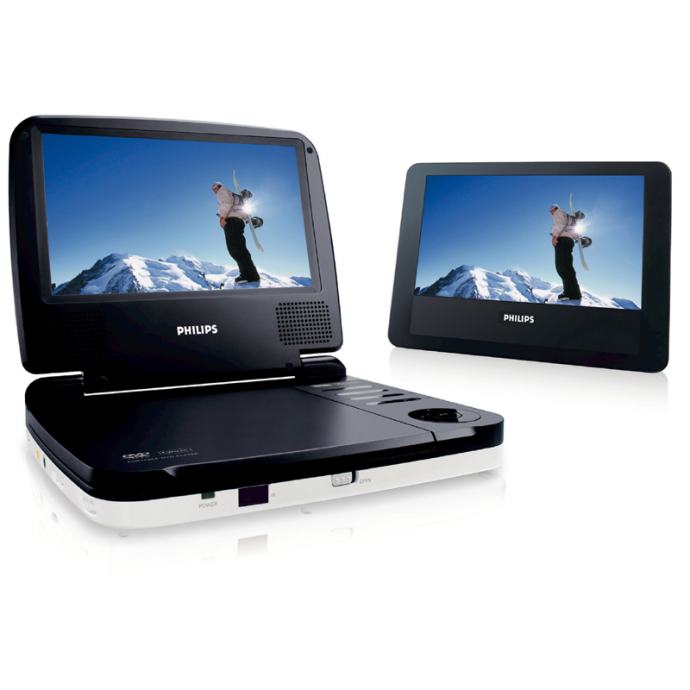 Philips prijenosni dupli DVD player za auto (2 LCD ekrana)