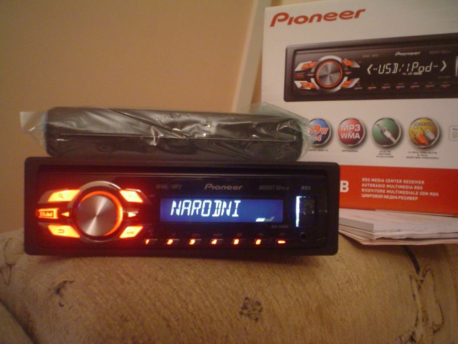 PIONEER autoradio,aux,wma,mp3,iPod,iPhone,USB 4x50w MosFet New Model