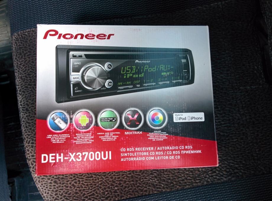 Pioneer DEH-X3700UI auto mp3,usb,android,aux,radio
