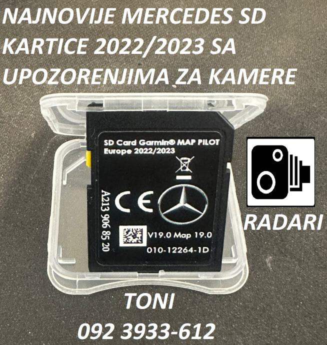 Mercedes Garmin SD kartica za navigaciju original  2022/2023 + RADARI