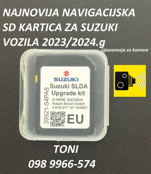 Suzuki SD kartica za navigaciju BOSCH 2023/2024 + RADARI