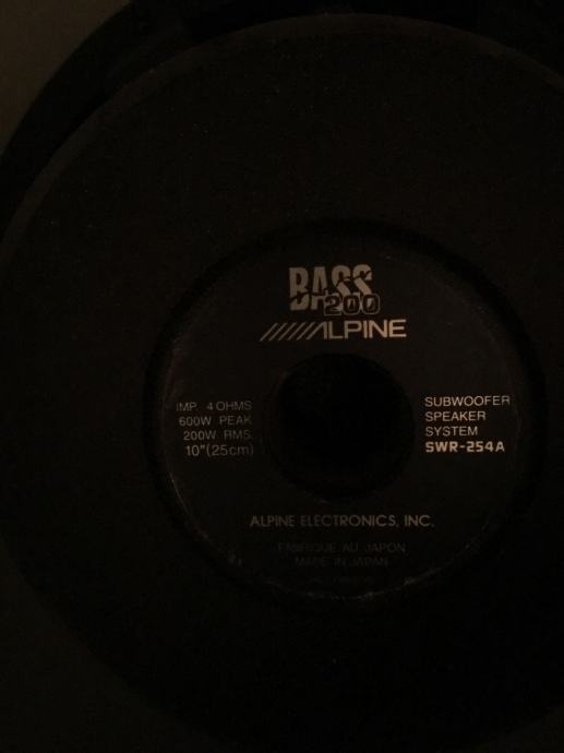Alpine Bass 200 Subwoofer