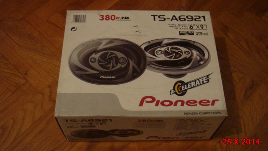 Auto zvučnici Pioneer TS-A6921, 6x9'', 80W/380W, NOVO - zapakirano