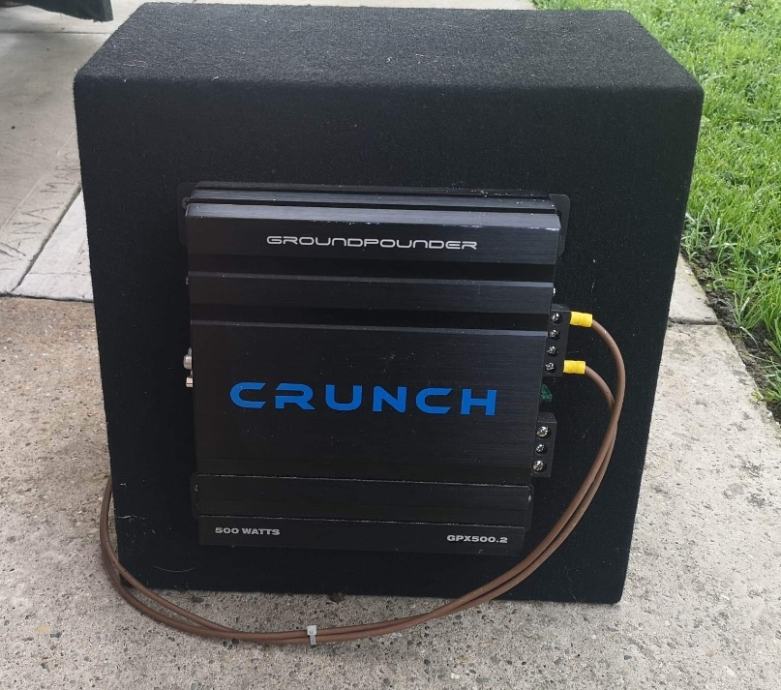 Subwoofer + pojačalo + highlow level converter, kompletno u kutiji