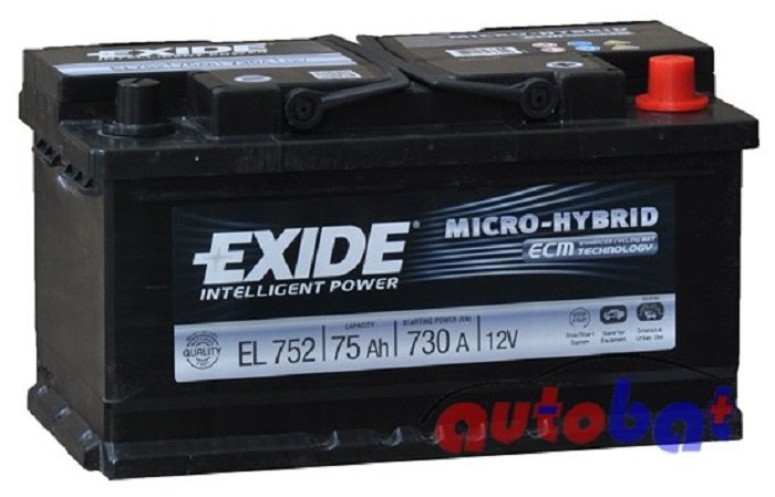 Akumulator Exide EFB start & stop 12V-75AH, EL752