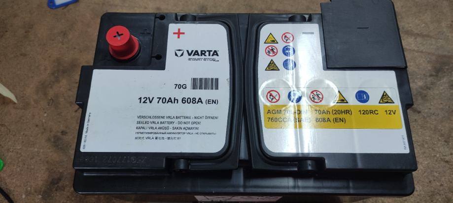 Akumulator Varta AGM 70Ah/608A
