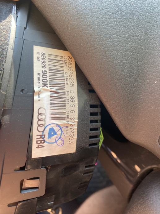 Audi A4 B6 1.9tdi instrument tabla