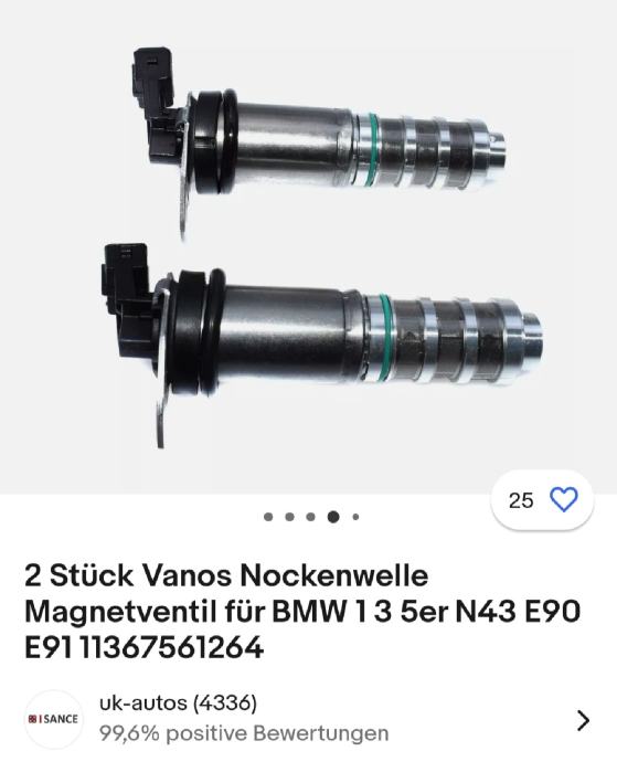 BMW VANOS Magnetventil Dichtung O-Ring Dichtung 7548320