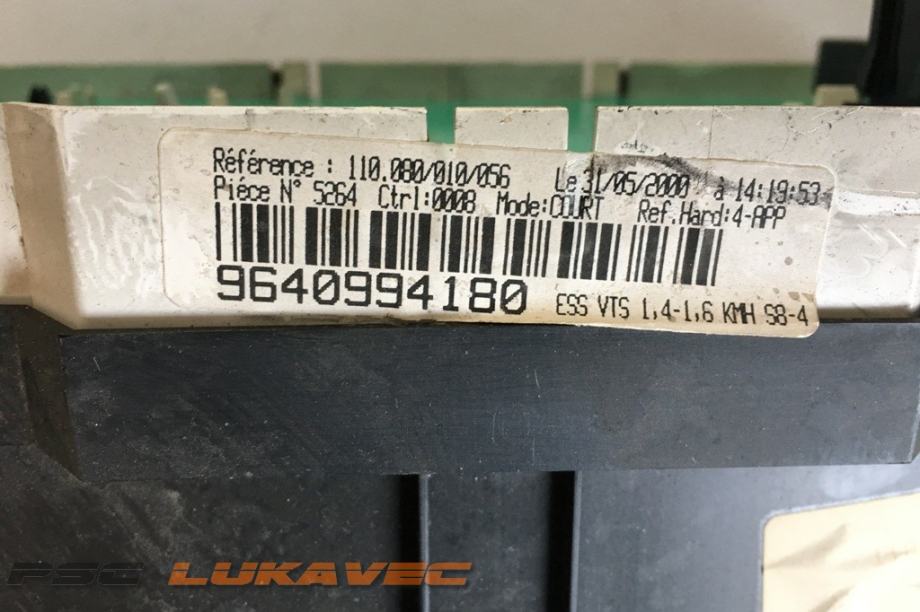 CITROEN SAXO INSTRUMENT TABLA SAXO KILOMETAR SAT 9640994180