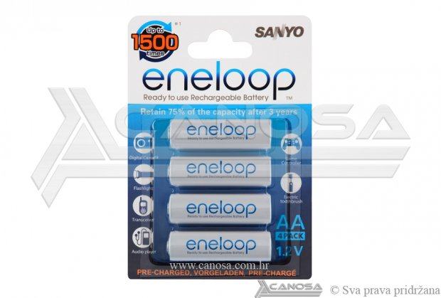 Punjive baterije Sanyo Eneloop HR-3UTG-4BP 4xAA 2000mAh za bljeskalice