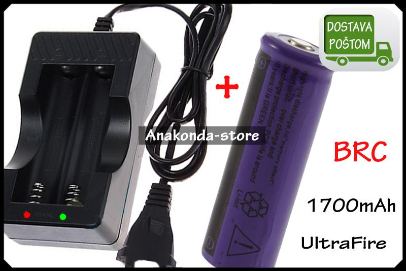 Novo Digitalni Punjač + Ultrafire 1700mAh 18650 Baterija ★RAČUN★