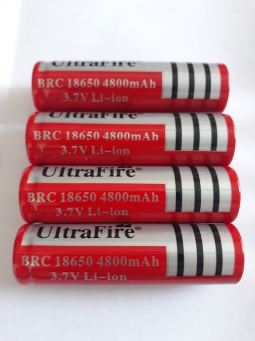 Baterija 18650 Li-ion 4800mah 3.7V punjiva baterija za LED svjetiljke
