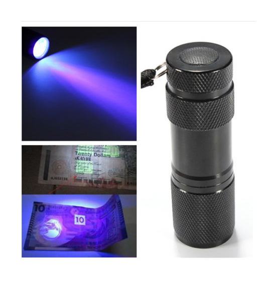 UV - svjetiljka baterija lampa ultra Violet -za detekciju novčanica...