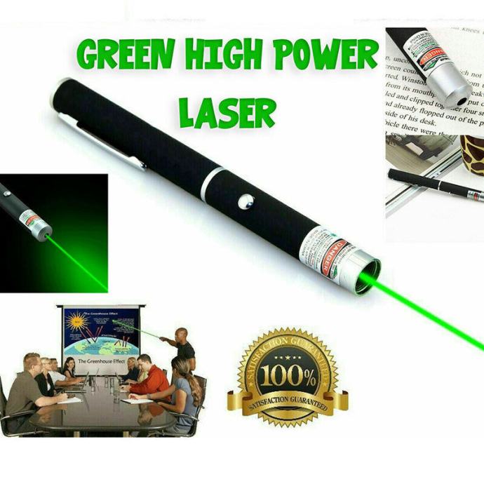 ZELENI LASER POINTER 5mW + ravna zelena crta na baterije AAA