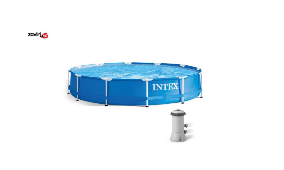 Vrtni bazen INTEX 28212NP Metal Frame 366 x 76 cm sa kartonskom pumpom