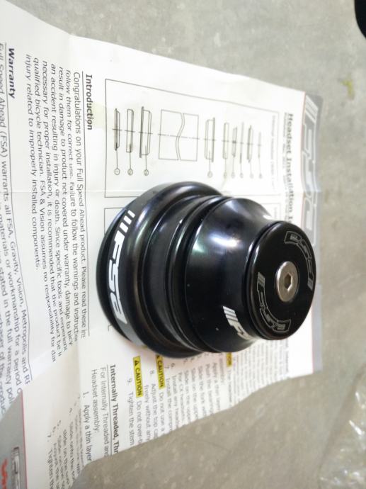 FSA Orbit ZS-3 11/8" Noir - Acheter Sur