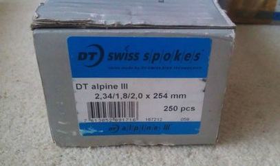 DT Swiss Alpine III žbice 254 i 256 mm