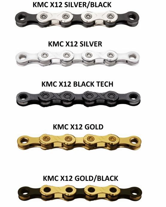 KMC LANAC X12 12 BRZINA SILVER / SILVER/BLACK / GOLD  - TOP CIJENA