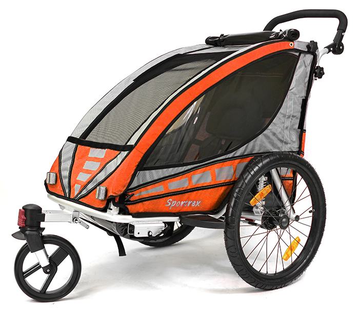 SPORTREX1 aluminijska prikolica za bicikl/kolica - 2U1 - ZA 1 DIJETE