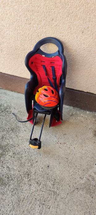 Sjedalica za bicikl sa adapterom i kaciga