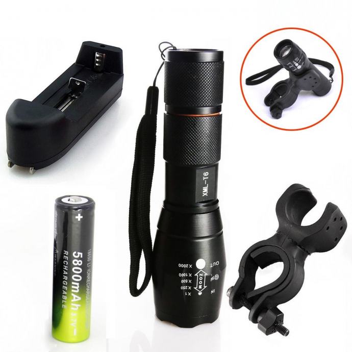 baterija lampa za biciklizam, lov, ribolo i sl. XM-L T6 LED C8