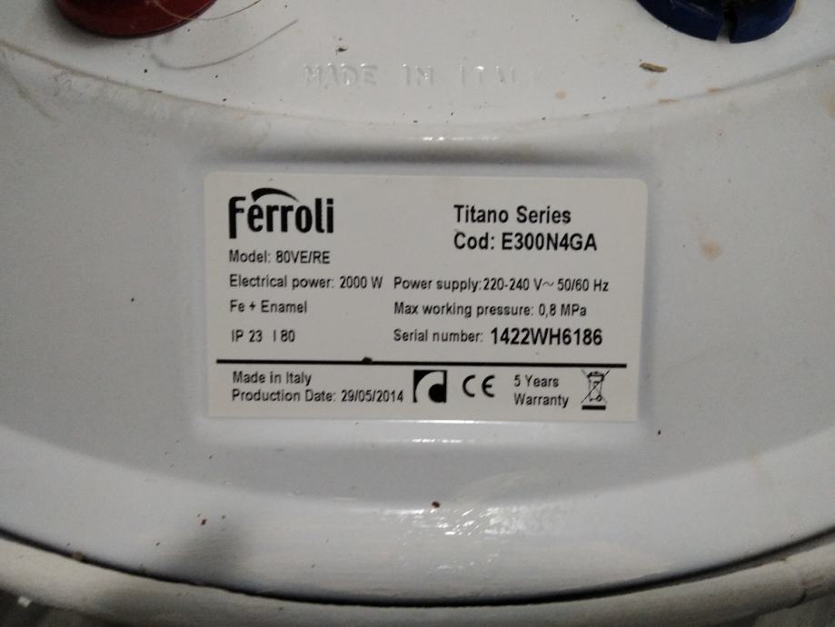 Ferroli bojler 80l ispravan⚡️⚡️