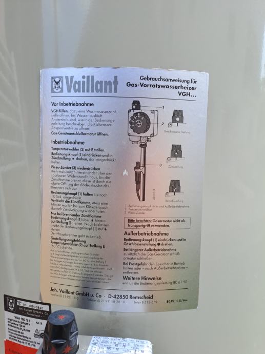 Vaillant spremnik tople vode VGH 160/3 Z, 160 L