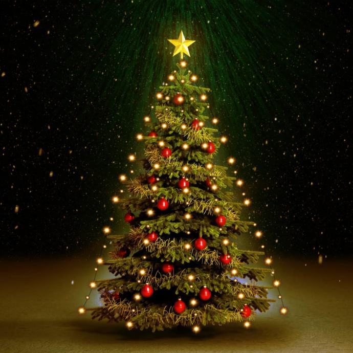 Božićna mrežna rasvjeta za bor 150 LED žaruljica unutarnja i vanj NOVO