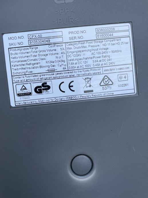 PRIJENOSNI HLADNJAK WAECO COOLFREEZE CFX50 za brod, auto, kamper