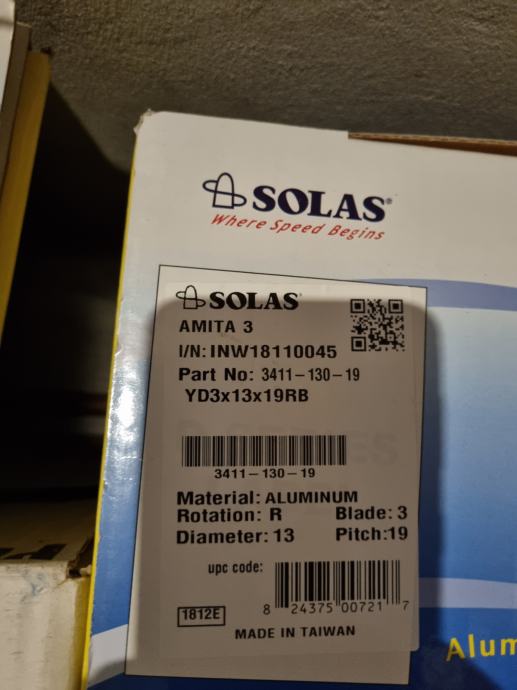 Solas alu propeler Yamaha 13x19
