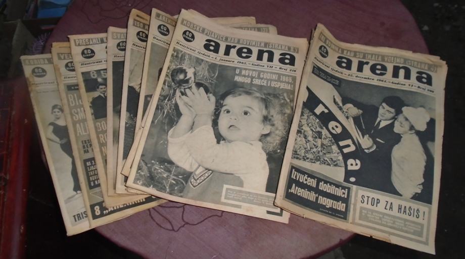 11 časopisa "Arena" iz 1964 i 1965 godine