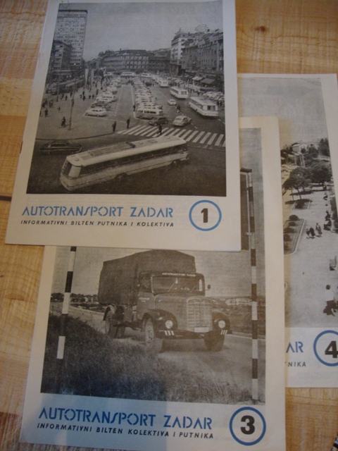 Autotransport Zadar - Bilten 1, 3, 4 1964