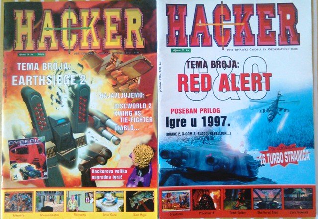 HACKER časopis - brojevi 18. i 22. - izvrsno očuvani !