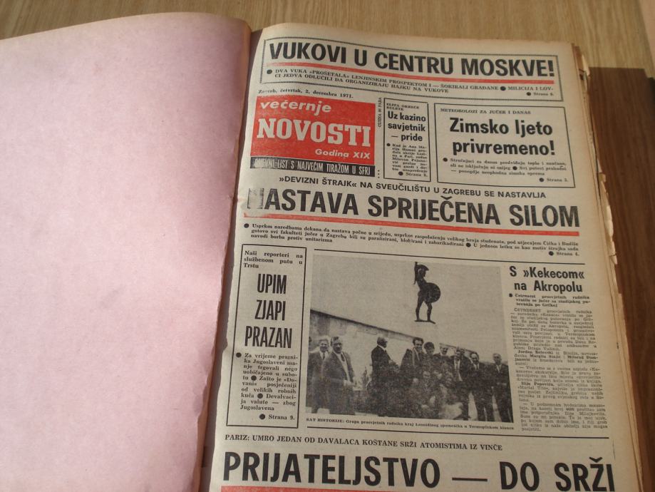 Ve ernje Novosti uvezeno XII 1971