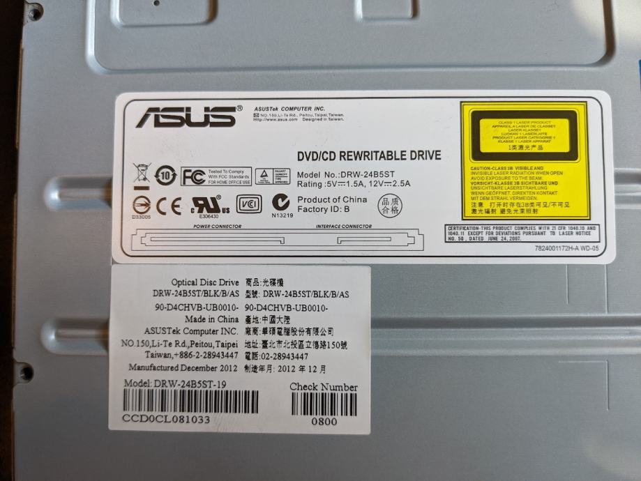ASUS DVD/CD Rewritable drive