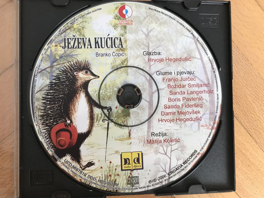 CD iz 2006. Ježeva kućica /tekst:Branko Ćopić, glazba:Hrvoje Hegedušić